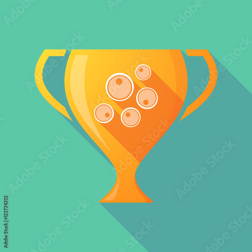 Long shadow gold award cup with oocytes