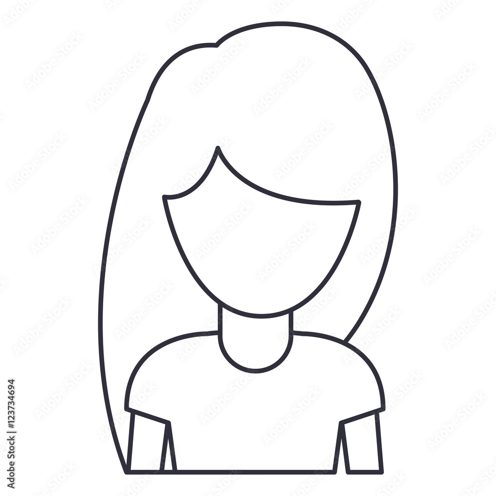 Woman cartoon icon. Avatar people person and human theme. Isolated design. Vector illustration Woman cartoon icon. Avatar people person and human theme. Isolated design. Vector illustration