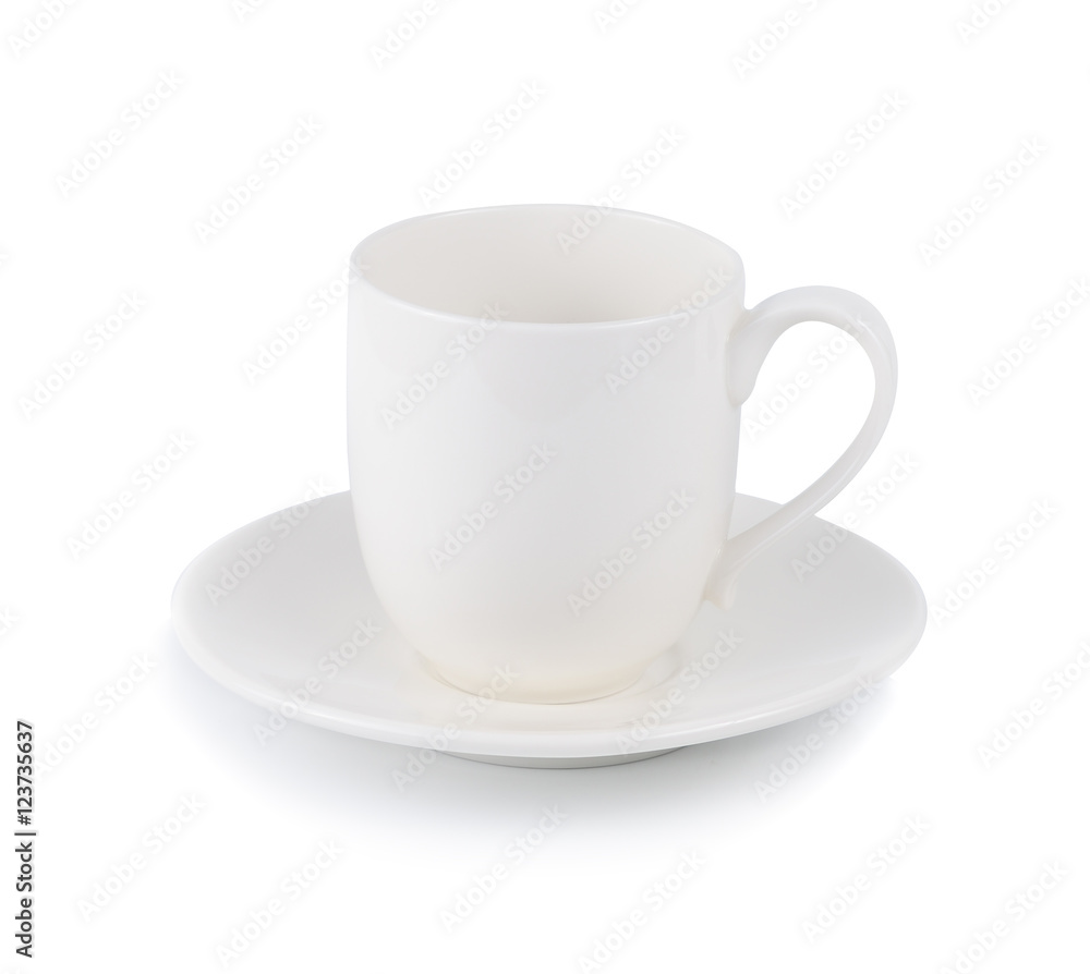 White ceramic cup isolated on white background. White ceramic cup isolated on white background.