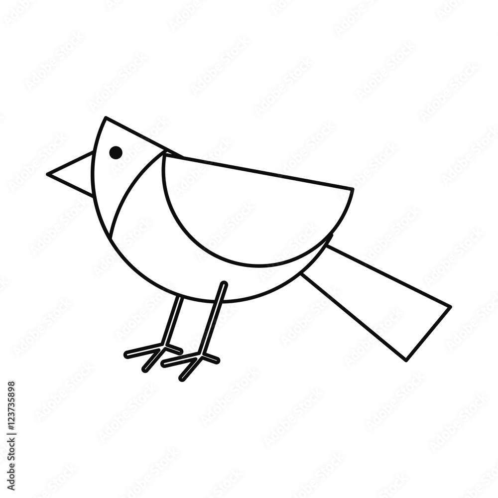 Bird icon. Merry christmas season celebration and decoration theme. Isolated design. Vector illustration Bird icon. Merry christmas season celebration and decoration theme. Isolated design. Vector illustration