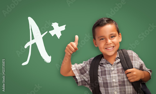 Cute Hispanic Boy with Thum...