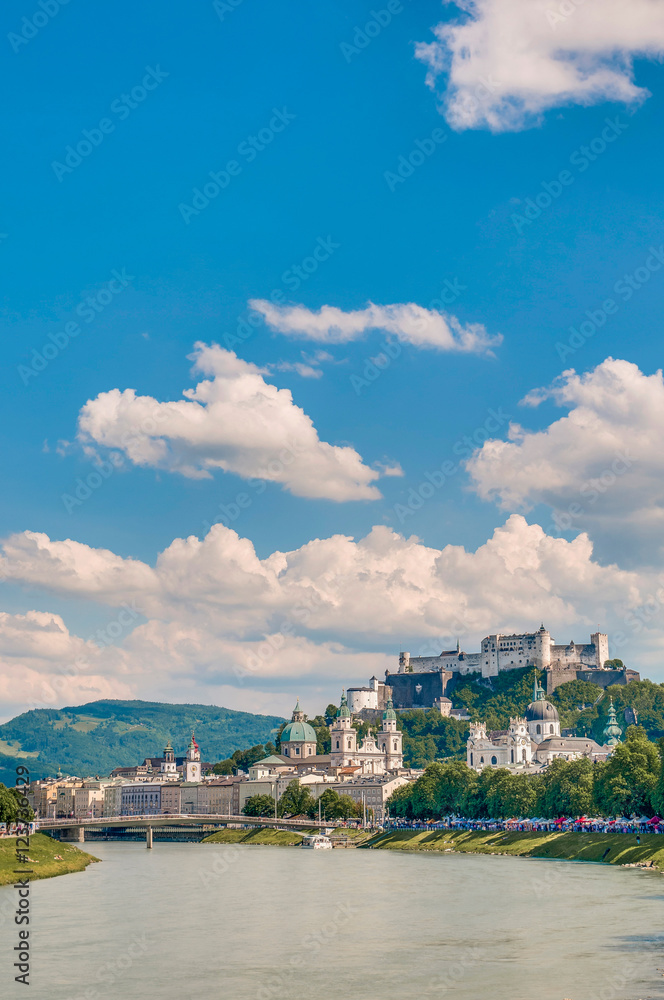 Salzach river on its way through Salzburg, Austria Salzach river on its way through Salzburg, Austria