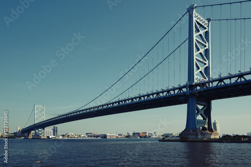 Fototapeta Naklejka Na Ścianę i Meble -  Benjamin Franklin Bridge. Philadelphia, Pennsylvania.