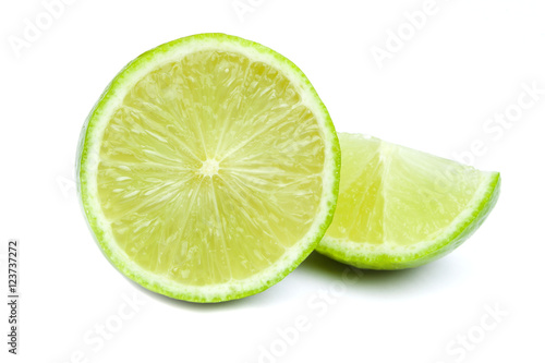 Lime fruit isolated on white