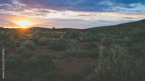 Sonnenuntergang im Outback in Australien