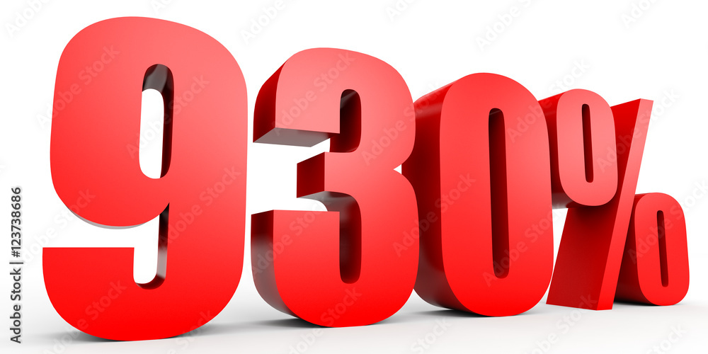 Discount 930 percent off. 3D illustration. Discount 930 percent off. 3D illustration.