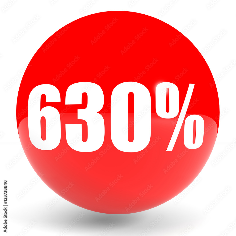 Discount 630 percent off. 3D illustration. Discount 630 percent off. 3D illustration.