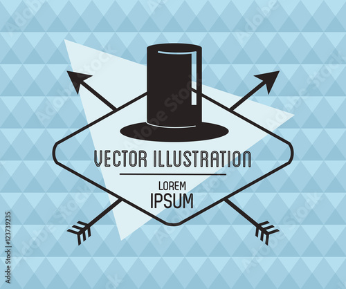 Hat icon. Hipster style vintage retro fashion and culture theme. Colorful design. Vector illustration