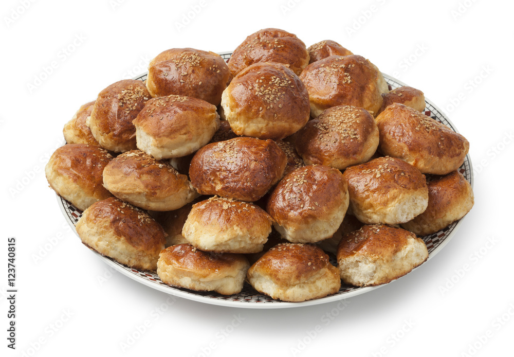 Dish with fresh Moroccan homemade krachel