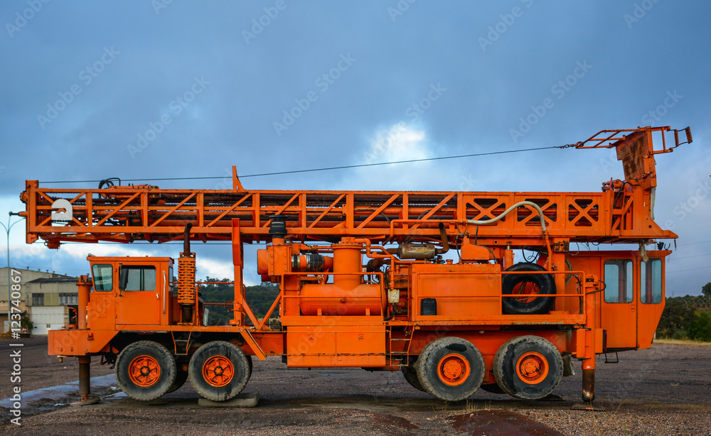 Industrial truck used in mining, Puertollano, Spain Industrial truck used in mining, Puertollano, Spain