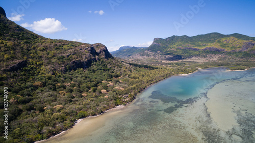Aerial View: Le Morne Brabant, Mauritius