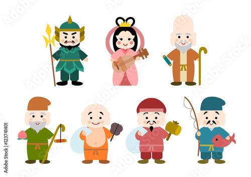 七福神のイラストセット
