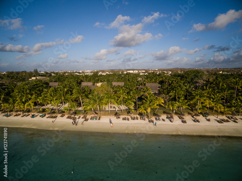 Aerial View: Trou aux Biches Beach, Mauritius © anathomy