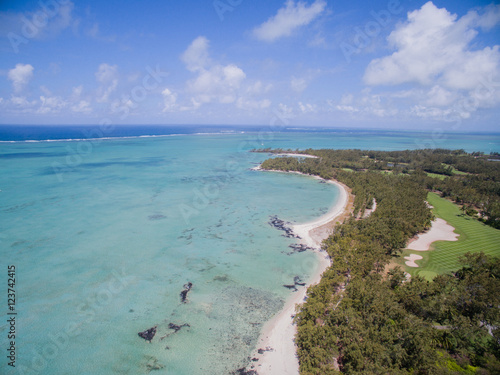 Aerial View: Ile aux Cerfs (Leisure Island), Mauritius © anathomy