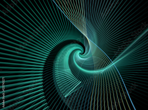 abstract fractal green shape