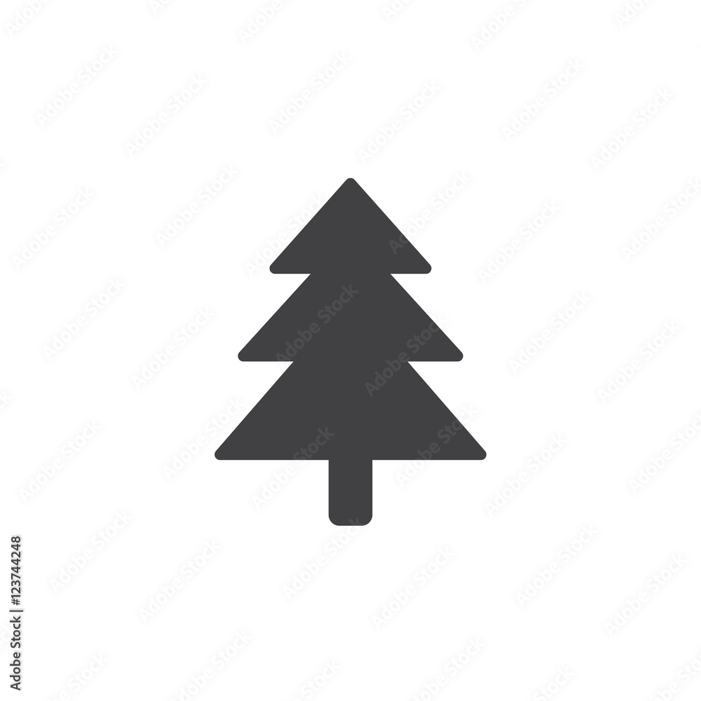spruce icon vector, fir tree solid logo illustration, pictogram isolated on white spruce icon vector, fir tree solid logo illustration, pictogram isolated on white