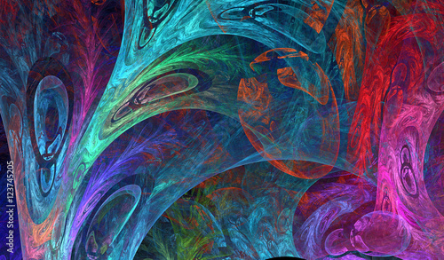 abstract fractal multicolored shape