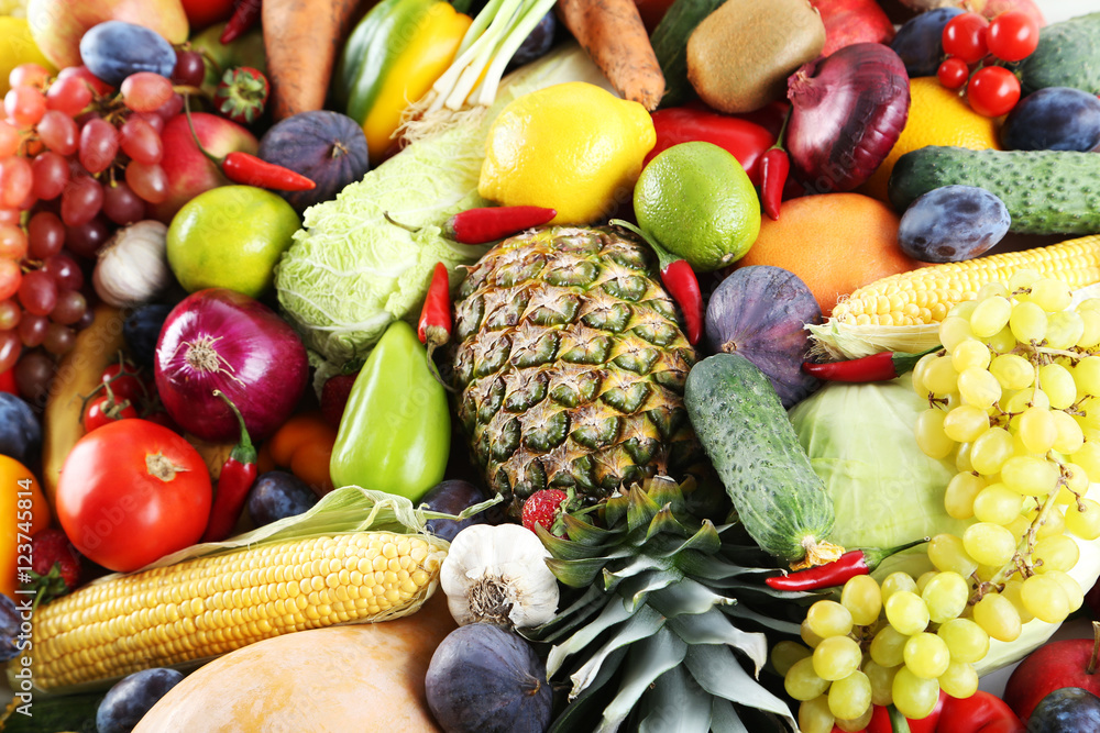 custom made wallpaper toronto digitalRipe and tasty fruits and vegetables background