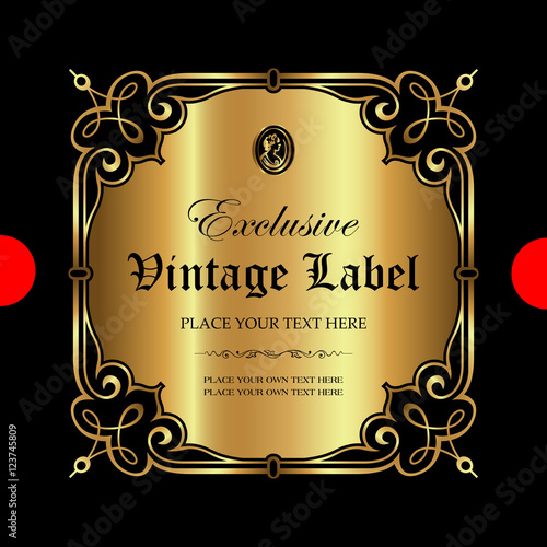 Luxury ornamental label