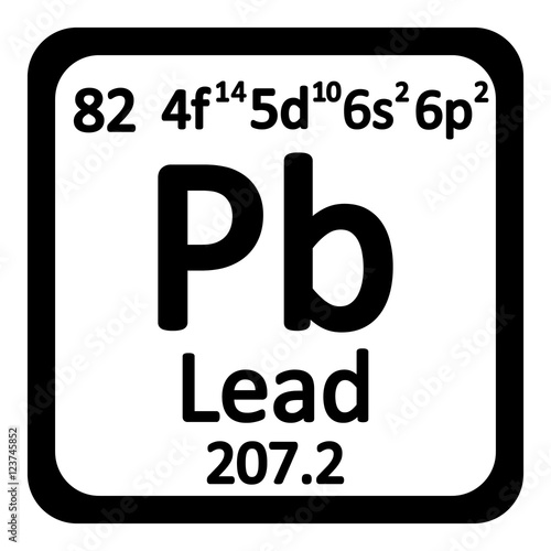 Periodic table element lead icon.