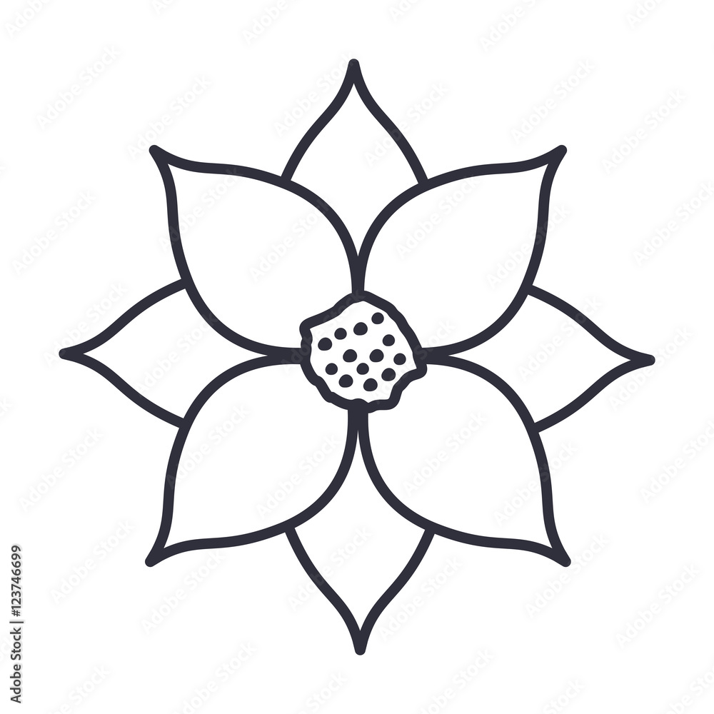 Flower icon. Plant floral garden nature and decoration theme. Isolated design. Vector illustration Flower icon. Plant floral garden nature and decoration theme. Isolated design. Vector illustration