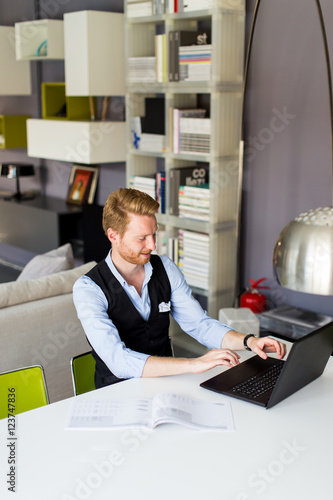 Man in office