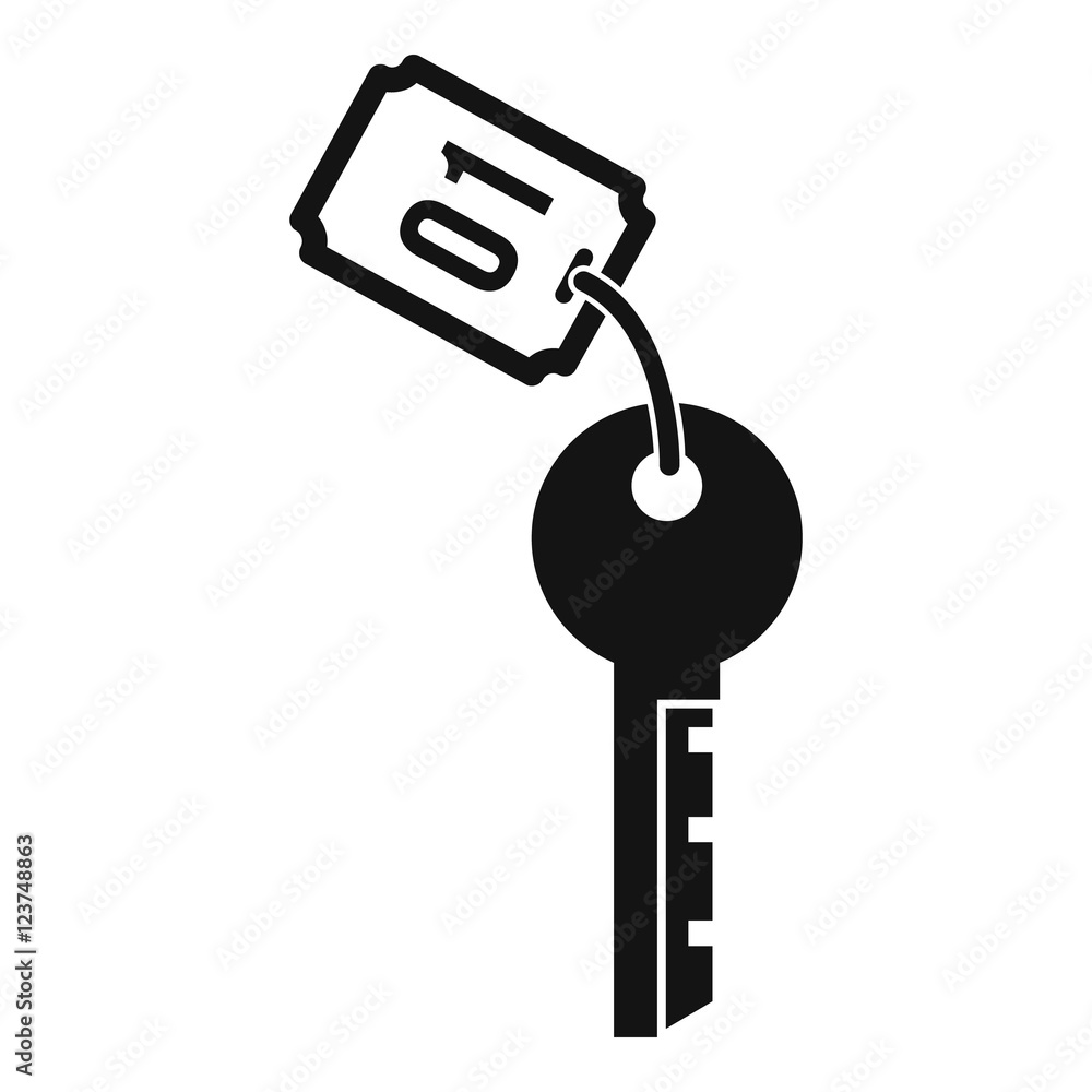 Hotel key icon. Simple illustration of hotel key vector icon for web ...