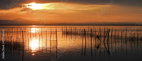 Albufera Lagoon sunset photo