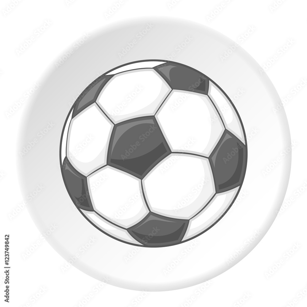 Soccer ball icon. Cartoon illustration of soccer ball vector icon for web Soccer ball icon. Cartoon illustration of soccer ball vector icon for web