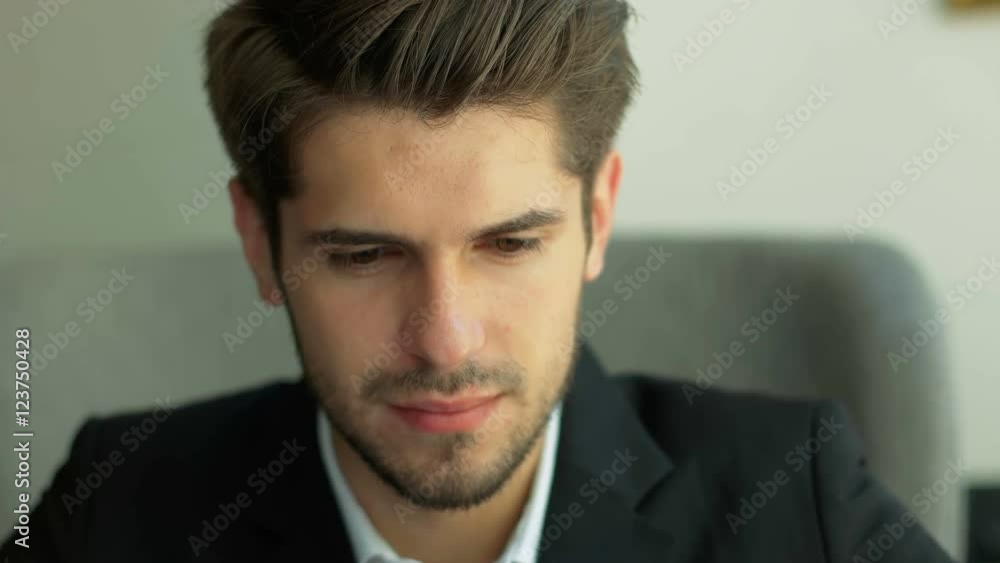 Young man chatting on phone. Young man chatting on phone.