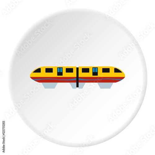 Electric train icon. Flat illustration of electric train vector icon for web