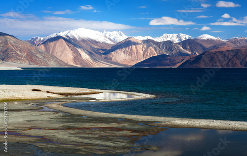 Pangong Lake in Ladakh, Jammu and Kashmir, India