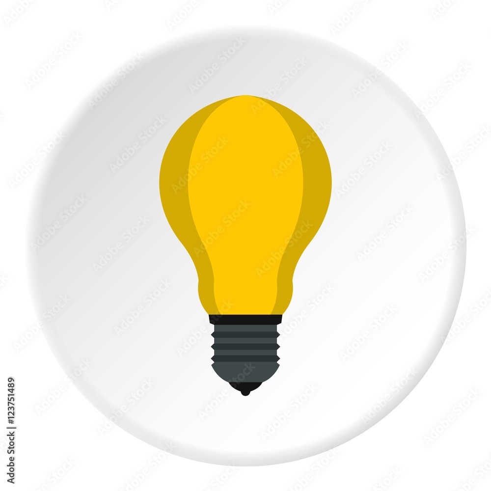 Lamp with yellow light icon. Flat illustration of lamp with yellow light vector icon for web Lamp with yellow light icon. Flat illustration of lamp with yellow light vector icon for web