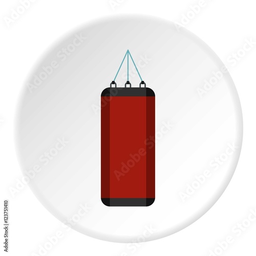 Red sports pear icon. Flat illustration of red sports pear vector icon for web
