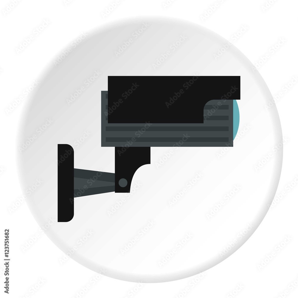 Surveillance camera icon. Flat illustration of surveillance camera vector icon for web Surveillance camera icon. Flat illustration of surveillance camera vector icon for web