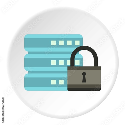 Data retention protection icon. Flat illustration of data retention protection vector icon for web