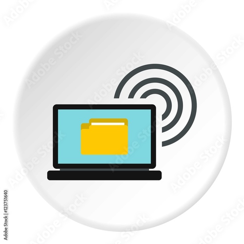 Wallpaper Mural Distribution of files over internet icon. Flat illustration of distribution of files over internet vector icon for web Torontodigital.ca