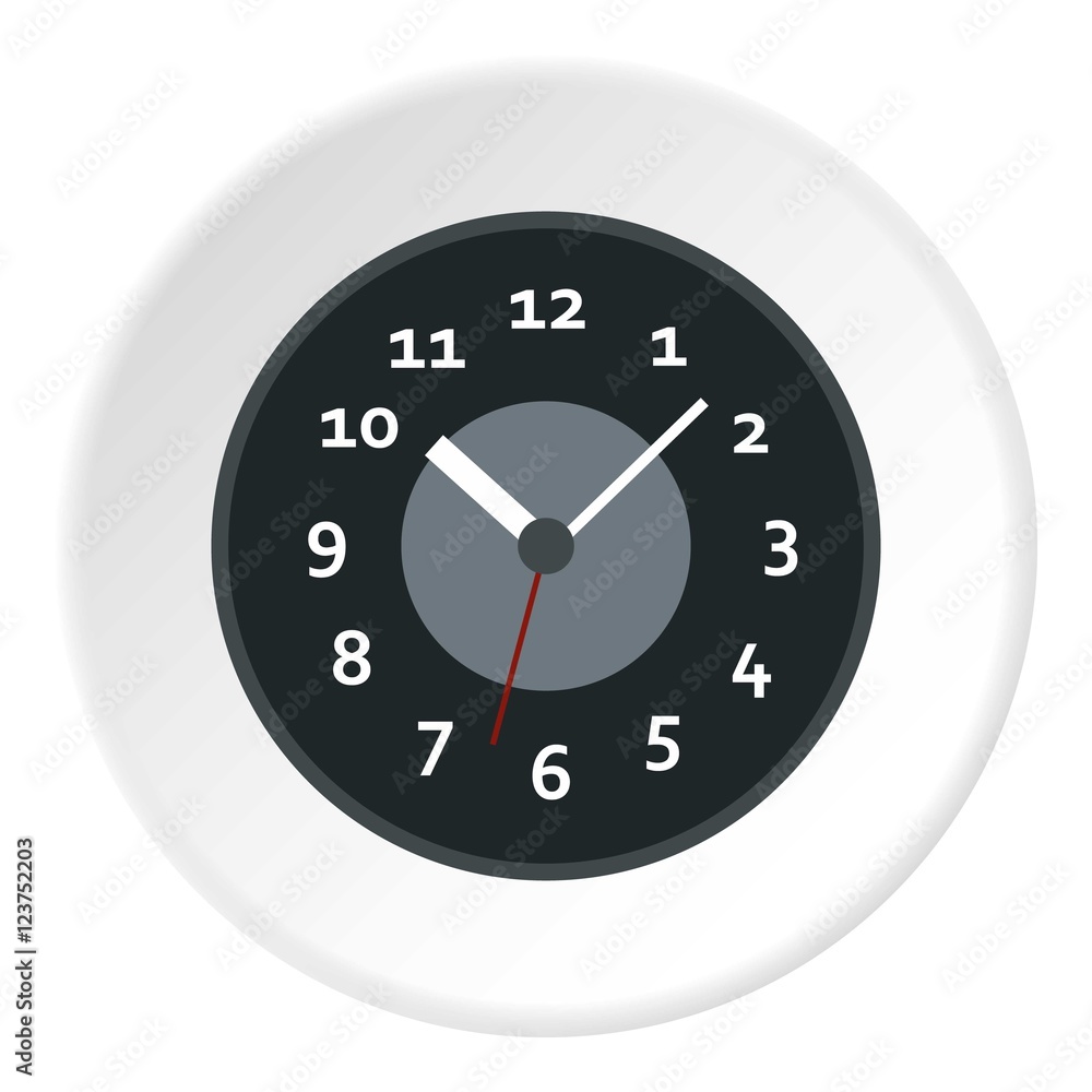 Round watch icon. Flat illustration of round watch vector icon for web Round watch icon. Flat illustration of round watch vector icon for web