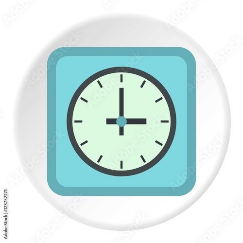 Square clock icon. Flat illustration of square clock vector icon for web