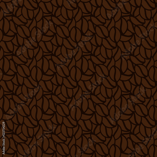 brown coffee beans pattern seamless vector