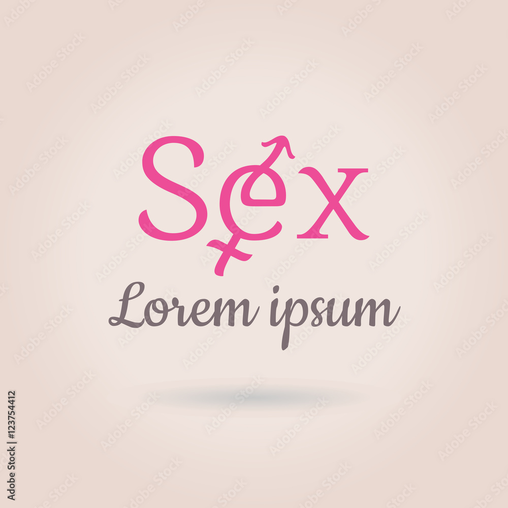 Sex Logo Template Editable Vector Intimate Xxx Adult Shop Logotype Concept Gender Symbol 