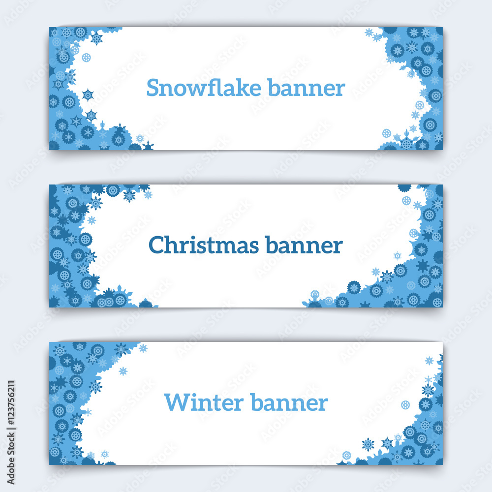horizontal vector web banners on the theme of winter horizontal vector web banners on the theme of winter