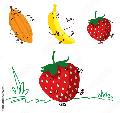 kakao banan truskawka