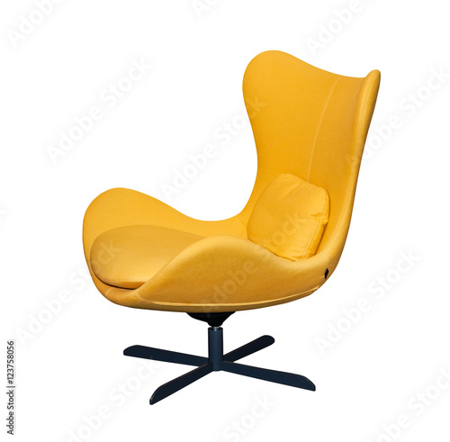 Spinning yellow office chair