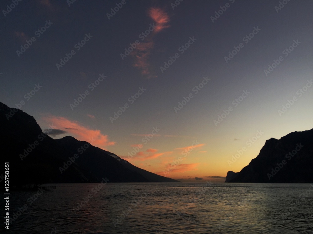 Riva del Garda, sunset