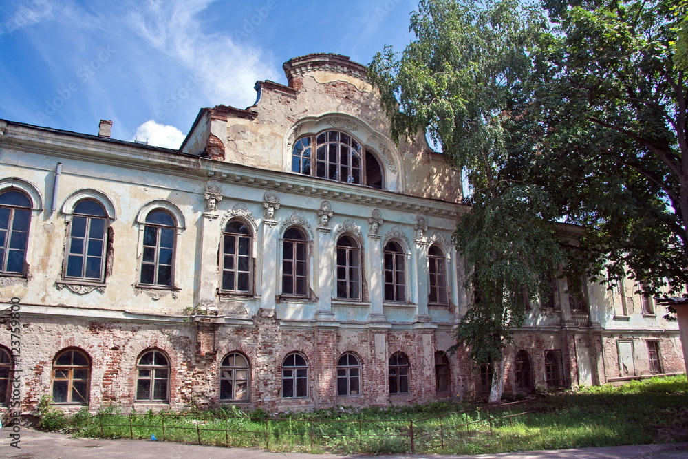 Panorama of an old abandoned Philip Vigel's Manor in Voronezh