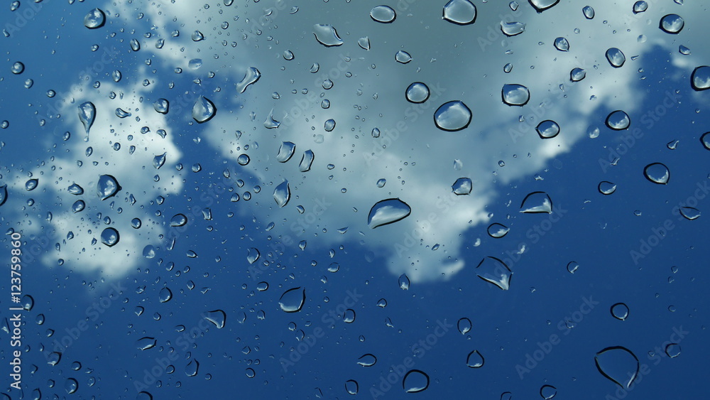 droplets in front of clouds droplets in front of clouds