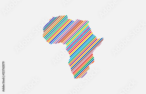 Abstract africa logo. Color Africa logo. Colorful logo design.