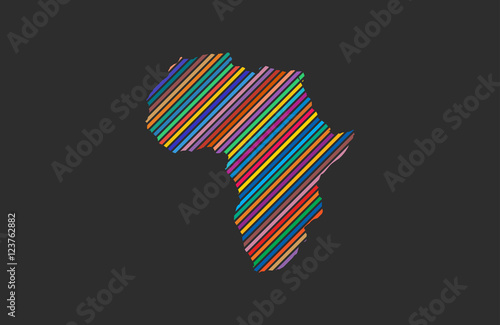Abstract africa logo. Color Africa logo. Colorful logo design.