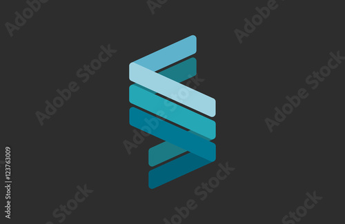 Abstract letter S logo design template. Line creative sign. Universal vector icon.